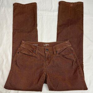 Ann Taylor LOFT Curvy Boot Corduroy Pants | Brown | Size 25/0